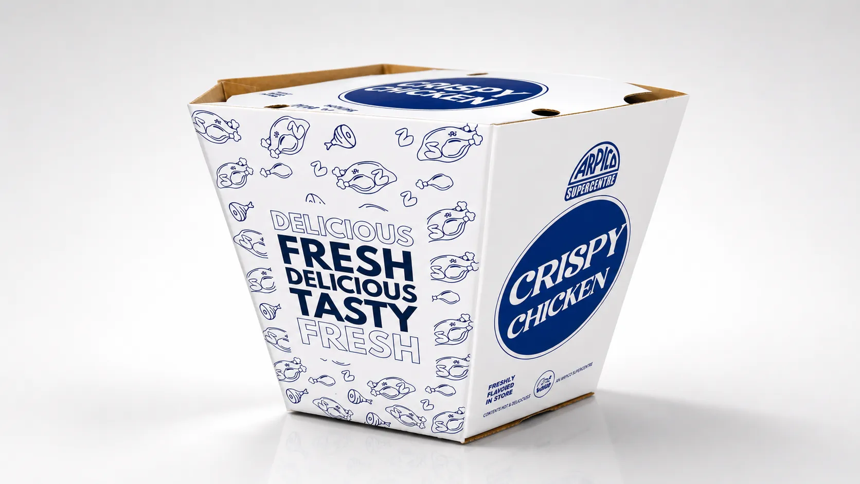Stacked paper packaging boxes in a clean production setting